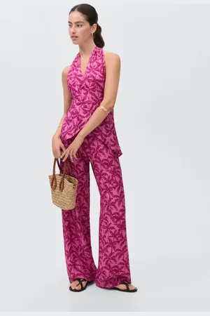 MANGO Palmenmuster-Hose - Mädchen - XS