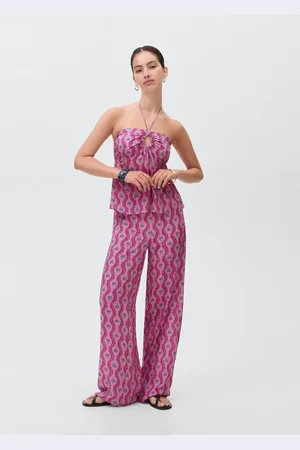 MANGO Palmenmuster-Hose - Mädchen - M