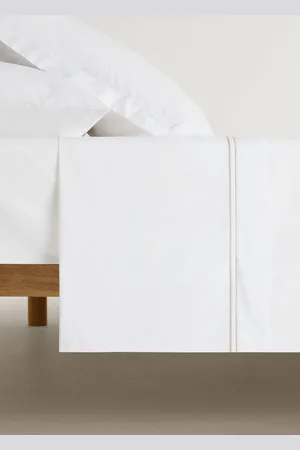 MANGO Oberlaken aus Baumwoll-Perkal mit Muschelsaum-Detail für 135/140 cm Bett - Home - 135/140 cm Bett