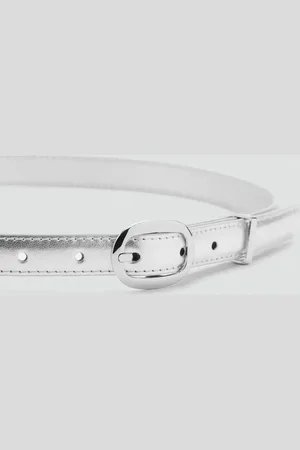 MANGO Metallic-Gürtel mit ovalförmiger Schnalle - Damen - M
