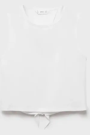 MANGO Kurzshirt mit Schlitz - Kinder - 7-8 Jahre