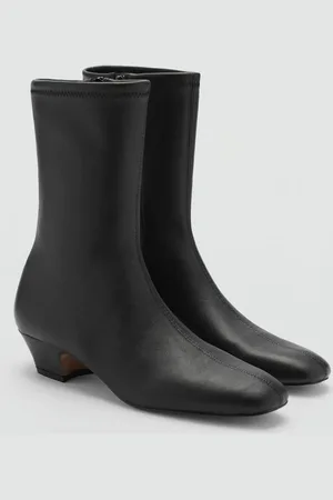 MANGO Soft-Leder-Stiefel - Damen - 37