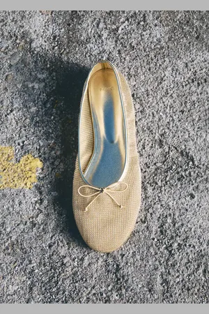 MANGO Mesh-Ballerinas mit Schleife - Damen - 42