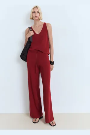 MANGO Strickhose aus Baumwolle mit Leinen - Damen - S