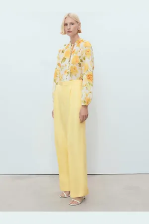 MANGO Bundfaltenhose aus Leinengemisch - Damen - 34