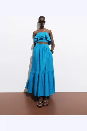 MANGO Langer Rock in Evasé-Form - Damen - 38