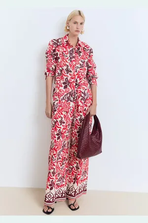 MANGO Fließende, bedruckte Hose - Damen - S