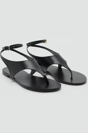 MANGO Leder-Riemensandale - Damen - 37