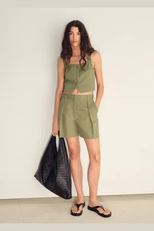 MANGO Anzug-Bermudashorts aus Leinengemisch - Damen - 38