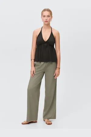 MANGO Gerade Leinenhose - Mädchen - XL