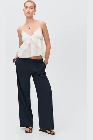 MANGO Gerade Leinenhose - Mädchen - S