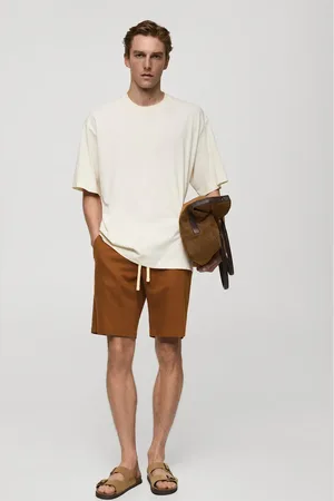 MANGO Bermudashorts aus 100 % Leinen mit Kordel - Herren - 44