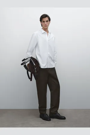 Massimo Dutti Hemd Mit Textur Und Kleinen Karos Im Regular-Fit