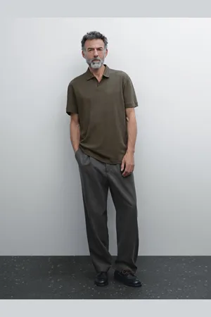 Massimo Dutti Poloshirt Mit Kurzen Ärmeln Und Leinen