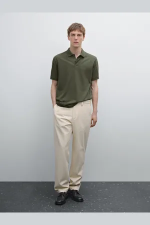 Massimo Dutti Pikee-Poloshirt Aus Baumwolle Mit Mikro-Strukturmuster