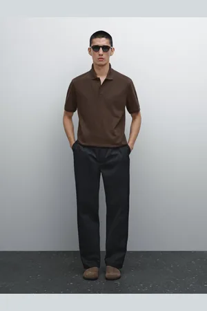 Massimo Dutti Pikee-Poloshirt Aus Baumwolle Mit Mikro-Strukturmuster