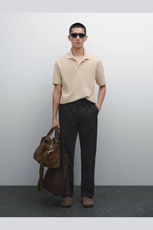Massimo Dutti Pikee-Poloshirt Aus Baumwolle Mit Mikro-Strukturmuster