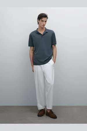 Massimo Dutti Trikot-Poloshirt Aus Baumwolle Mit Kurzen Ärmeln