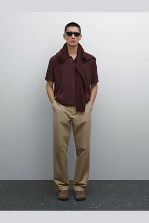 Massimo Dutti Poloshirt Mit Kurzen Ärmeln Und Leinen