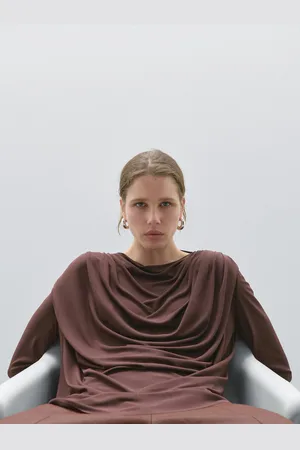 Massimo Dutti Langes Drapiertes Top – Studio