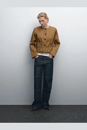 Massimo Dutti Kurze Jacke Mit Gewebe-Detail
