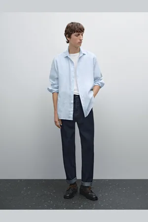 Massimo Dutti Hemd 100 % Leinen Regular-Fit