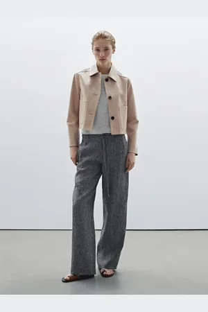 Massimo Dutti Denim-Hose Aus 100 % Leinen Im Straight-Fit