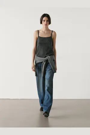 Massimo Dutti Pointelle-Top Schleife