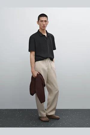 Massimo Dutti Poloshirt Mit Kurzen Ärmeln Und Leinen
