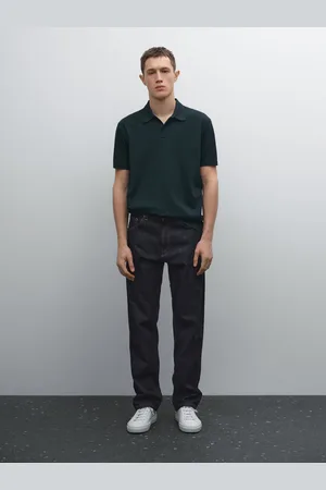 Massimo Dutti Slim-Fit-Poloshirt Aus Baumwolle Mit Mikrostrukturmuster