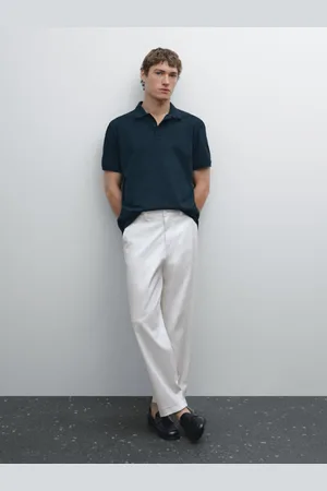 Massimo Dutti Pikee-Poloshirt Aus Baumwolle Mit Mikro-Strukturmuster