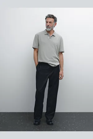 Massimo Dutti Poloshirt Mit Kurzen Ärmeln Und Leinen