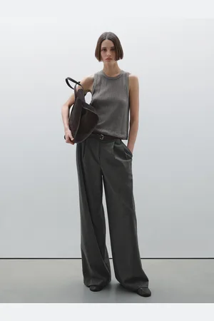 Massimo Dutti Stricktop Aus Baumwollmischgewebe Mit Pointelle-Lochmuster