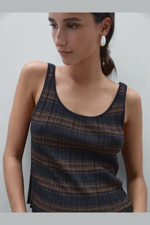 Massimo Dutti Gestreiftes Trikot-Top Aus 100 % Baumwolle