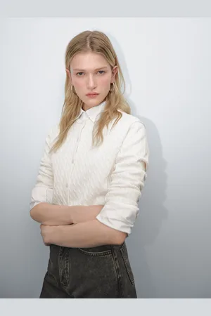 Massimo Dutti Strickcardigan Aus 100 % Baumwolle Mit Zopfmuster