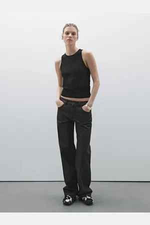 Massimo Dutti Halbtransparentes Top Mit Rundausschnitt