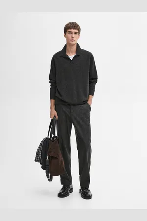 Massimo Dutti Strickpullover Im Polo-Stil Aus 100 % Wolle
