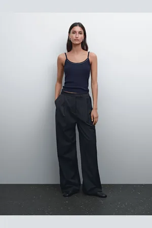 Massimo Dutti Strick-Top Mit Trägern Und Spitze