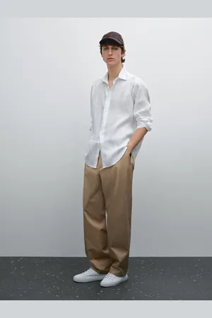 Massimo Dutti Hemd 100 % Leinen Regular-Fit