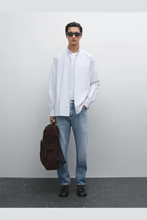 Massimo Dutti Gestreiftes Oxfordhemd Aus 100 % Baumwolle