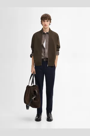 Massimo Dutti Strick-Cardigan Aus Baumwollmischgewebe Mit Reißverschluss
