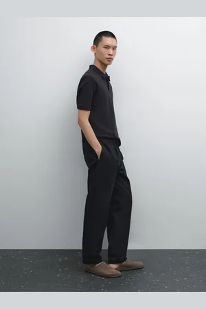 Massimo Dutti Trikot-Poloshirt Aus 100 % Baumwolle Mit Strukturmuster
