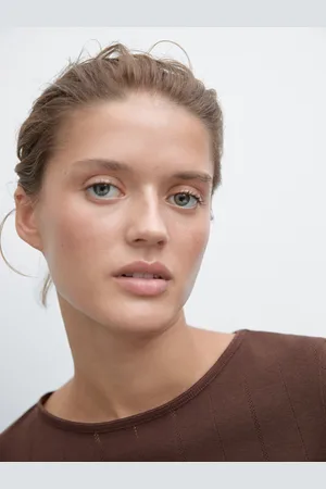 Massimo Dutti Shirt Aus Baumwolle Im Pointelle-Strick Mit Geripptem Wellenmuster