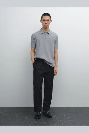 Massimo Dutti Trikot-Poloshirt Aus 100 % Baumwolle Mit Strukturmuster