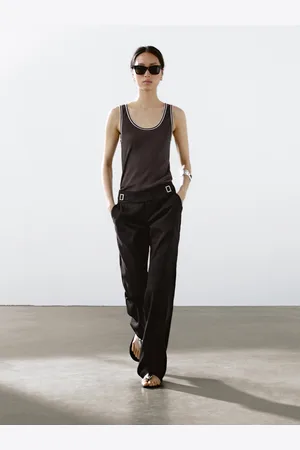 Massimo Dutti Geripptes Top Aus 100 % Baumwolle