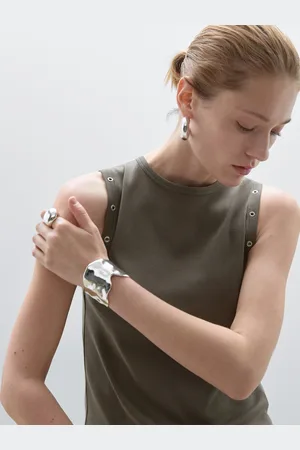 Massimo Dutti Cropped-Shirt Mit Eyelets
