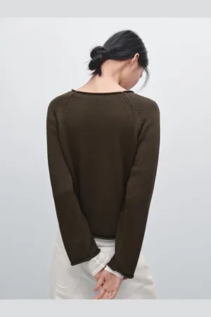 Massimo Dutti Pullover Aus Perlstoff Mit Lockerem Strickmuster