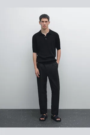 Massimo Dutti Geripptes Trikot-Poloshirt Aus 100 % Baumwolle