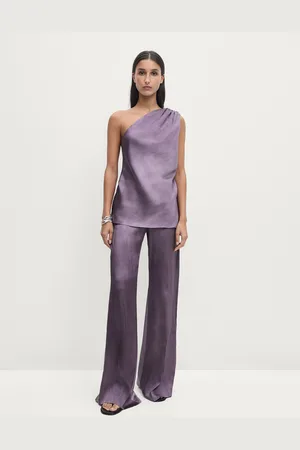 Massimo Dutti Asymmetrisches Top Mit Schnürung