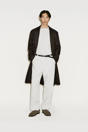 Massimo Dutti Hose Aus 100 % Leinen Mit Doppelter Bundfalte – Limited Edition